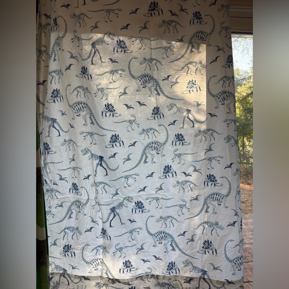Pottery Barn Toddler/Kids Dinosaur Print Bedding Set (4 pcs), Glow in the Dark